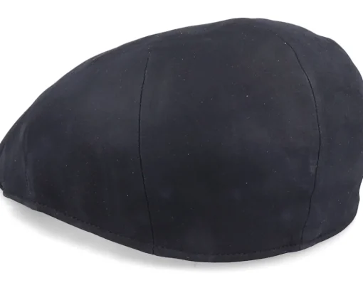 Flat Caps-MJM Hats Country Nappa Wax Dark Brown Flat Cap -