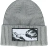 Cuff Beanies-Calza Pennello Creation Of Adam Beanie Light Grey Oversized Cuff -