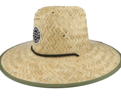 Sun Hat-Brixton Crest Sun Tan/Olive Surplus Straw Hat -