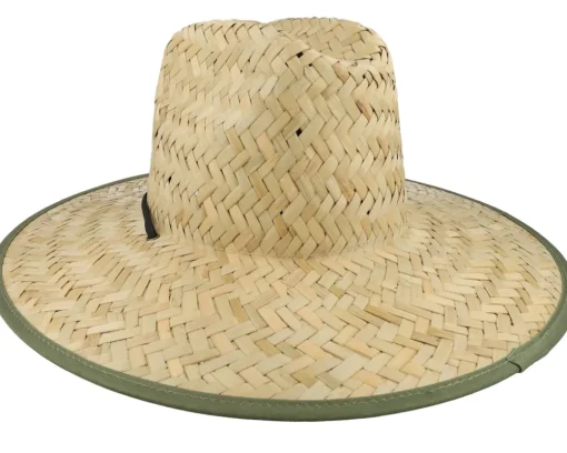 New Brixton Crest Sun Tan/Olive Surplus Straw Hat -