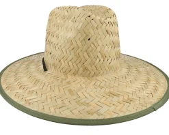 Sun Hat-Brixton Crest Sun Tan/Olive Surplus Straw Hat -