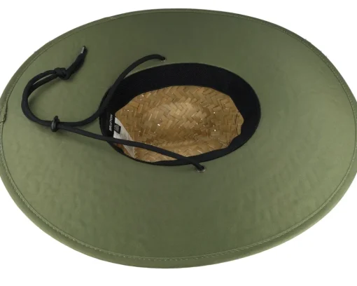 New Brixton Crest Sun Tan/Olive Surplus Straw Hat -