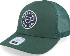 Trucker-Brixton Crest X Medium Profile Mesh Cap Trekking Green Trucker -