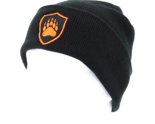 Clearance Hunter Crestprint Black Fold Beanie -
