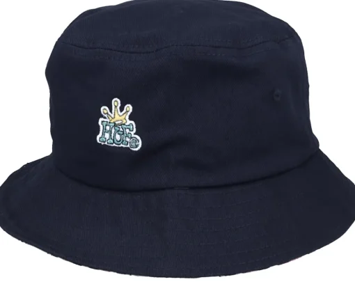 Clearance HUF Crown Reversible Bucket Hat Navy Blazer Bucket -