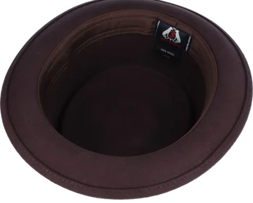 Pork Pie Hats-Jaxon & James Crushable Brown Pork Pie -