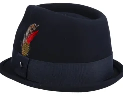 Trilby Hats-Jaxon & James Crushable Dekker Black Trilby -
