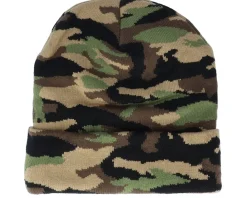 Cuff Beanies-Beechfield Cuffed Jungle Camo Beanie -