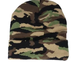 Cuff Beanies-Beechfield Cuffed Jungle Camo Beanie -