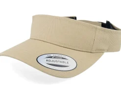 Visor-Yupoong Curved Khaki Visor - Beige
