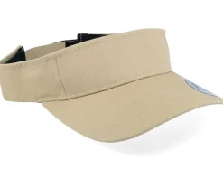 Visor-Yupoong Curved Khaki Visor - Beige
