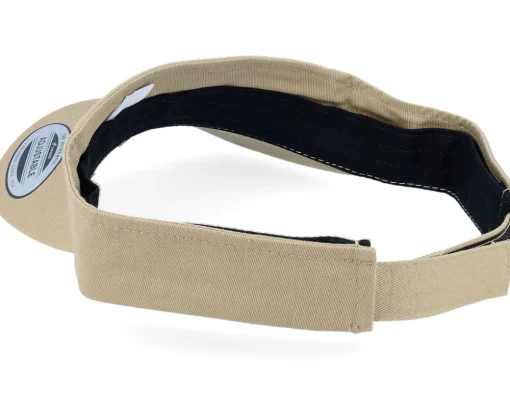Visor-Yupoong Curved Khaki Visor - Beige