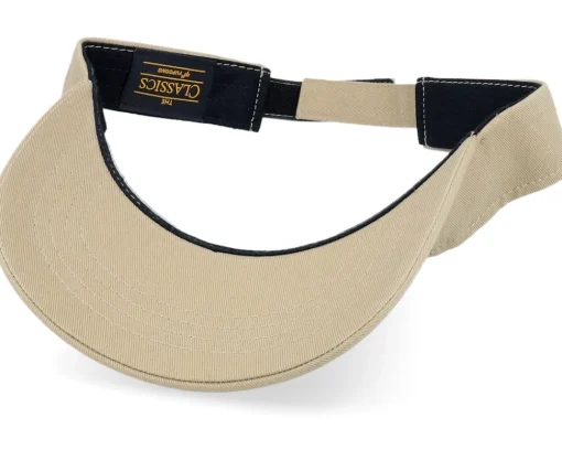 Visor-Yupoong Curved Khaki Visor - Beige