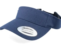 Blanks | Visor-Yupoong Curved Navy Visor - Blue