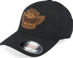 Hot Born To Ride Custom Motorcycles Patch Black Flexfit -