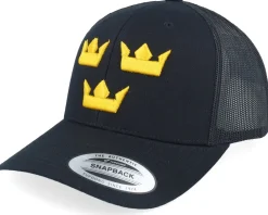 Trucker-Iconic 3d Tre Kronor Trucker - Black