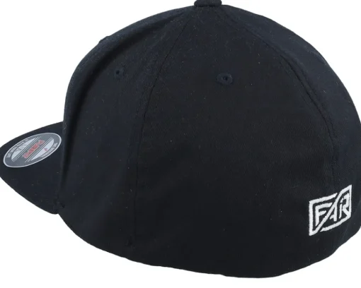 Fitted-Fair 3d White Pride Logo Flat Brim Fitted - Black