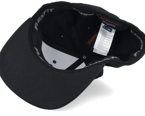 Fitted-Fair 3d White Pride Logo Flat Brim Fitted - Black