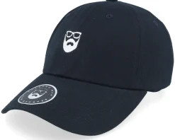 Dad Cap-Bearded Man Dad Cap Black/White Adjustable -
