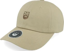 Dad Cap-Bearded Man Dad Cap Khaki/Brown Adjustable -