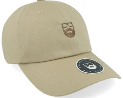 Dad Cap-Bearded Man Dad Cap Khaki/Brown Adjustable -