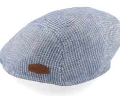 Hot MJM Hats Daffy 3 Organic Hemp/Linen Blue Flat Cap -