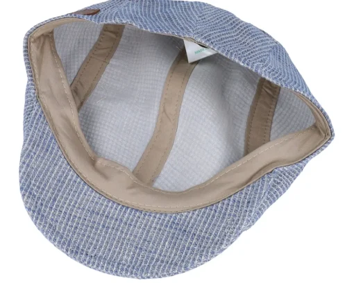 Hot MJM Hats Daffy 3 Organic Hemp/Linen Blue Flat Cap -