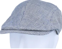 Hot MJM Hats Daffy 3 Organic Hemp/Linen Blue Flat Cap -