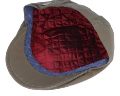 New MJM Hats Daffy 3 Wax Cotton Green Flat Cap -