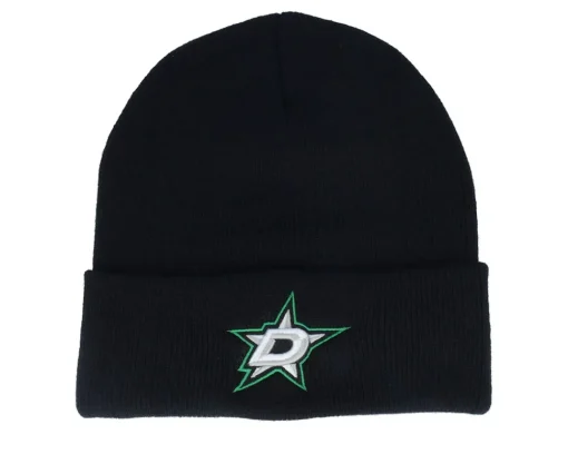 Cuff Beanies-American Needle Dallas Stars Terrain Knit Solid Black Cuff -