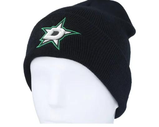 Cuff Beanies-American Needle Dallas Stars Terrain Knit Solid Black Cuff -