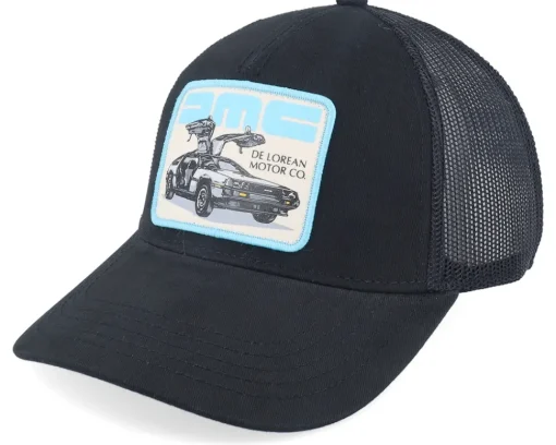 Trucker-American Needle De Lorean Mc Twill Valin Patch Black Trucker -