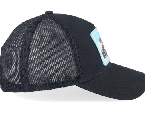 Trucker-American Needle De Lorean Mc Twill Valin Patch Black Trucker -