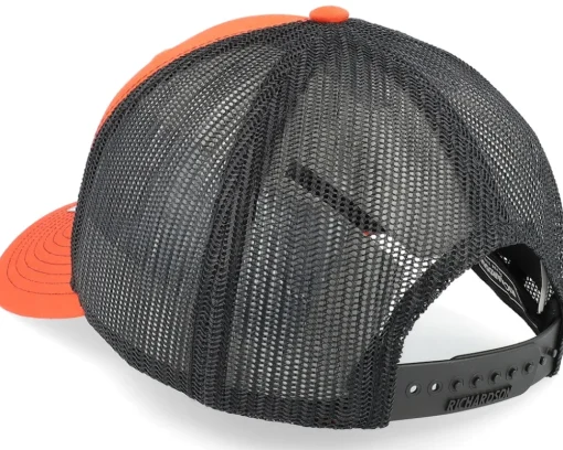 Trucker-Hunter Deer Logo Patch 112 Split Orange/Black Trucker -