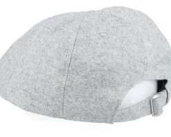 Flat Caps-Wild Spirit Deer Shiled Patch Light Grey Ivy Flat Cap -