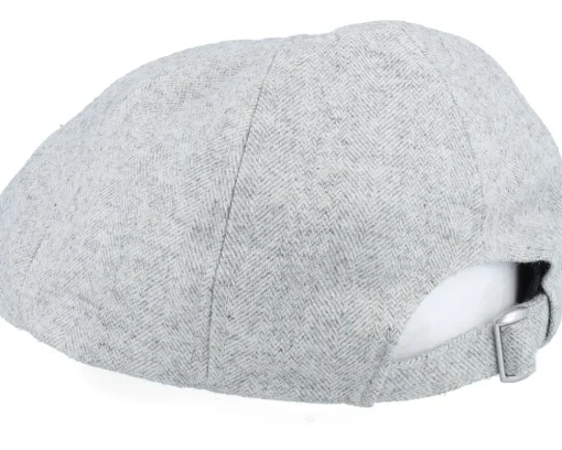 Flat Caps-Wild Spirit Deer Shiled Patch Light Grey Ivy Flat Cap -