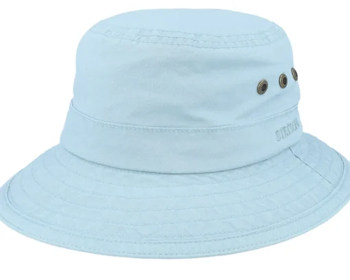 Best Stetson Delave Organic Cotton Dusk Blue Bucket -