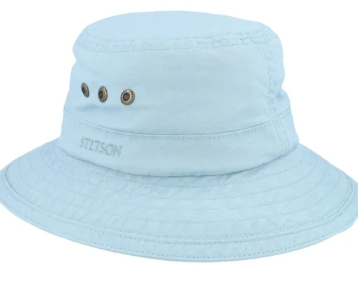 Best Stetson Delave Organic Cotton Dusk Blue Bucket -