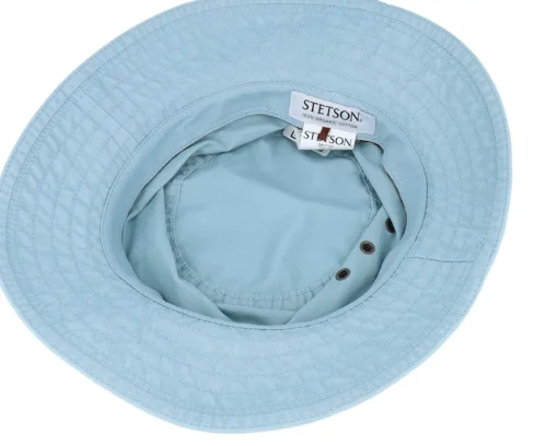 Best Stetson Delave Organic Cotton Dusk Blue Bucket -