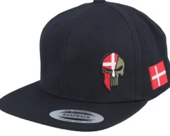 Snapback-Army Head Denmark Army Skull Snapback - Black