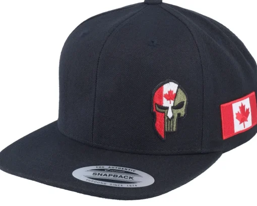 Snapback-Army Head Denmark Army Skull Snapback - Black