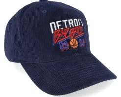 Adjustable-Mitchell & Ness Detroit Pistons Bad Boys Strapback Detroit Pistons Dark Navy -