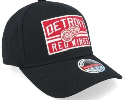 Adjustable-Mitchell & Ness Detroit Red Wings Horizon Patch Classic Red Adjustable - Black