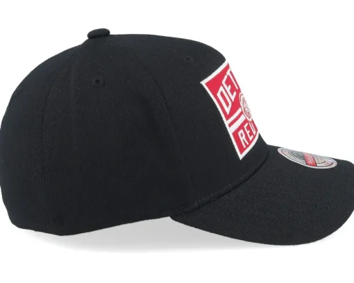 Adjustable-Mitchell & Ness Detroit Red Wings Horizon Patch Classic Red Adjustable - Black