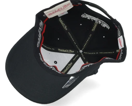 Adjustable-Mitchell & Ness Detroit Red Wings Horizon Patch Classic Red Adjustable - Black