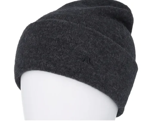 Fashion J.Lindeberg Diamond Alpaca Mix Hat Black Melange Cuff -