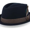 Discount Stetson Diamond Woolfelt Midnight Blue Pork Pie -