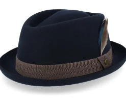Discount Stetson Diamond Woolfelt Midnight Blue Pork Pie -