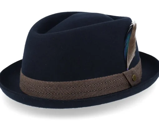 Discount Stetson Diamond Woolfelt Midnight Blue Pork Pie -