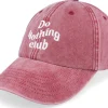 Dad Cap-Iconic Do Nothing Club Washed Dad Cap - Red